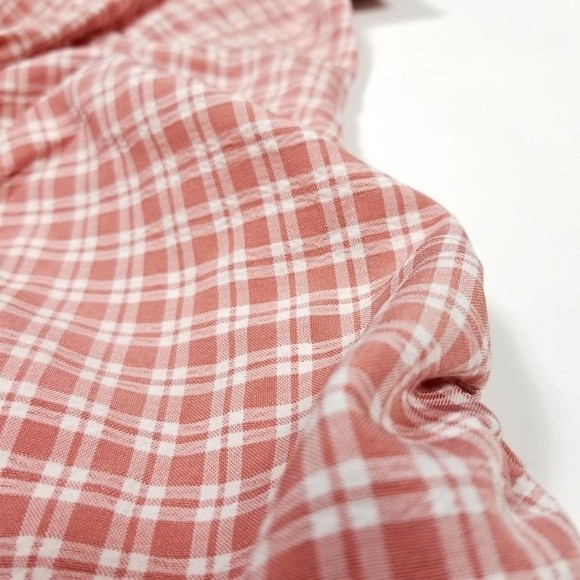 Code x Mode Pink Gingham Dress Ruched Front Size S - NWT - Picture 7 of 12